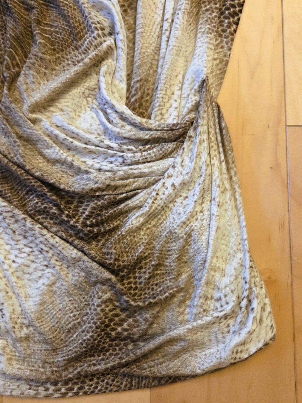 Jones New York sz S-M Soft Rayon Multi-Faux Wrap Animal Print Top Blouse Top New - Picture 3 of 12